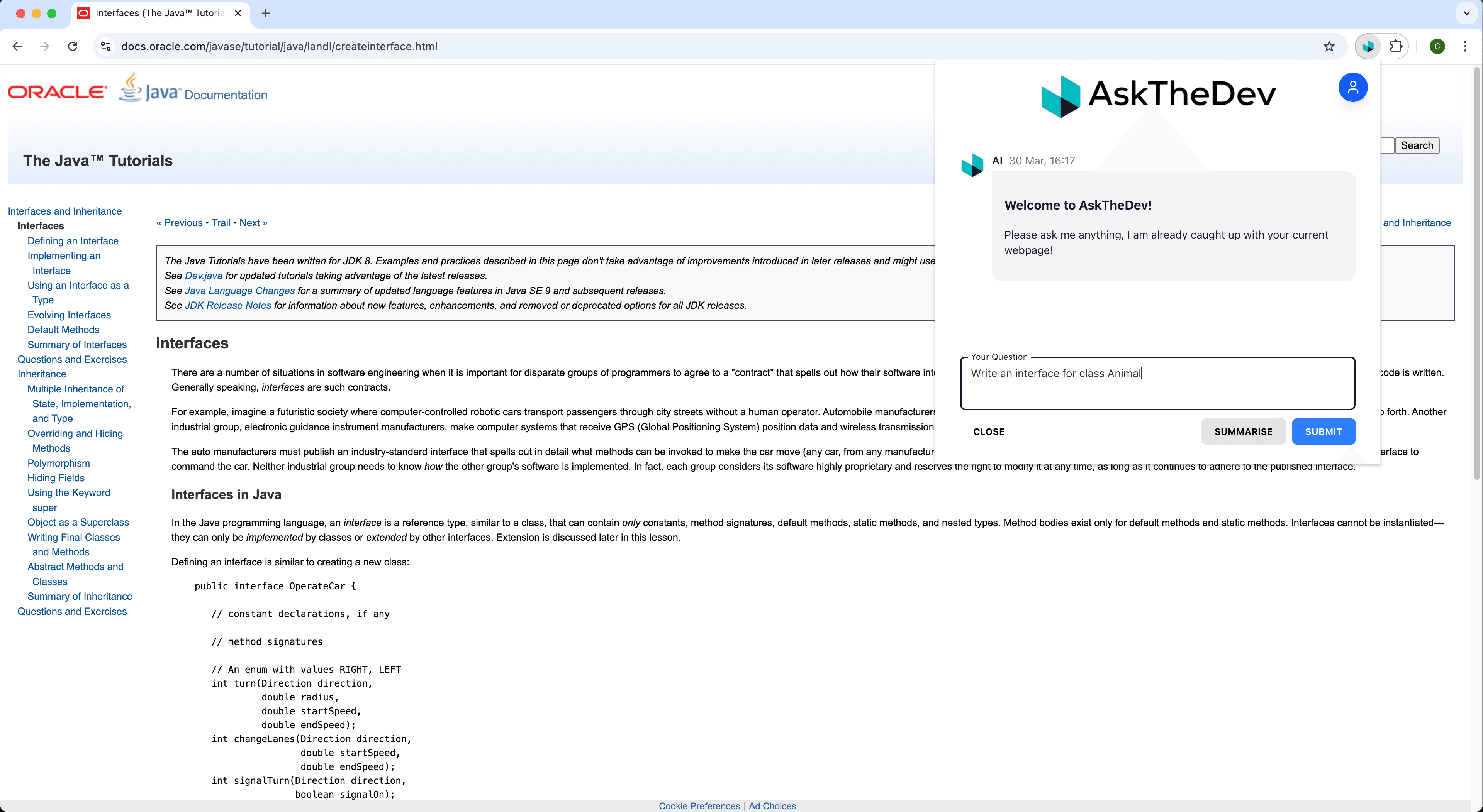 Ask Questions Without Leaving the Page
